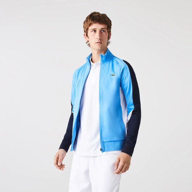 Sweatshirt zippé homme Tennis Lacoste Sport classic fit Taille Bleu/bleu Marine/blanc