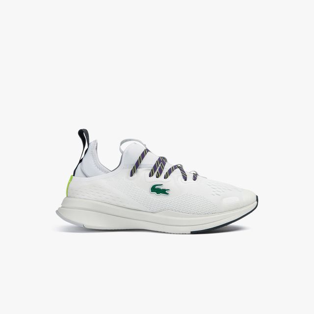 Sneakers Run Spin Comfort homme Lacoste en textile Taille Blanc/beige