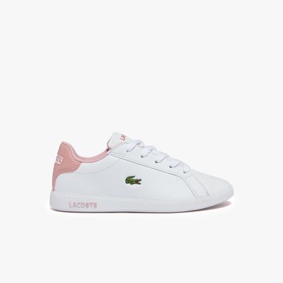 Lacoste Sneakers Graduate enfant en synthétique Taille Blanc/rose
