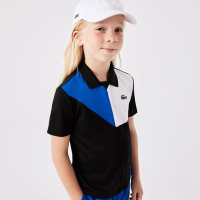 Polo garçon Tennis Lacoste Sport color-block Taille ans Noir/bleu/blanc
