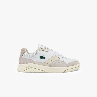 Lacoste Sneakers Game Advance Luxe femme en cuir et daim Taille Blanc/beige