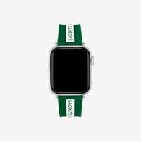 Bracelet Apple Watch unisexe Lacoste en silicOne vert Taille Taille unique Noir