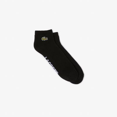Chaussettes basses Lacoste Sport en coton stretch avec marquage Taille / Noir/blanc
