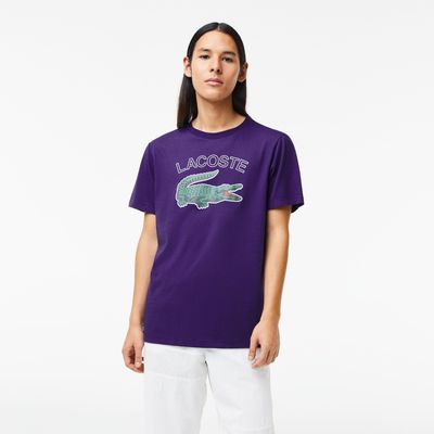 T-shirt homme Lacoste Sport imprimé crocodile en jersey technique Taille Violet