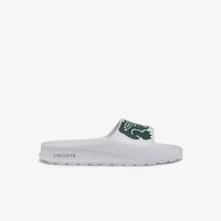 Lacoste Claquettes Croco 2.0 femme en synthétique Taille Blanc/vert Fonc
