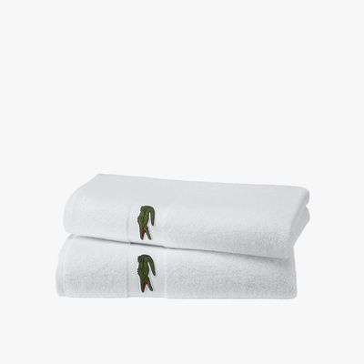 Lacoste Serviette de bain L Casual en coton Taille x cm Blanc
