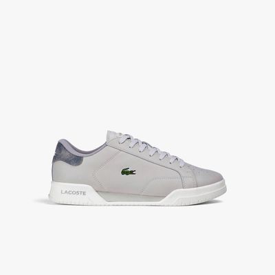 Sneakers Twin Serve homme Lacoste en cuir Taille Beige