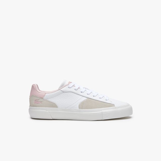 Sneakers L006 femme Lacoste en cuir Taille Blanc/rose