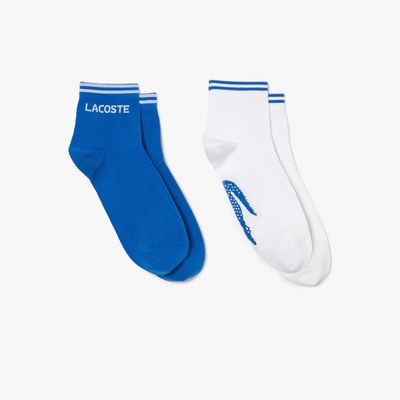 Lot de 2 paires de chaussettes basses Lacoste Sport en coton Taille / Bleu/blanc