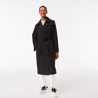 Trench oversize femme Lacoste en double face extensible Taille Noir