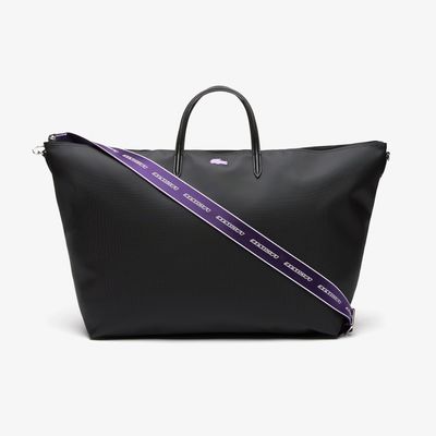 Sac week-end cabas femme Lacoste avec bandoulière contrastée Taille Taille unique Noir Samui
