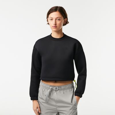Sweatshirt femme loose fit Lacoste Sport avec cordon de serrage Taille Noir