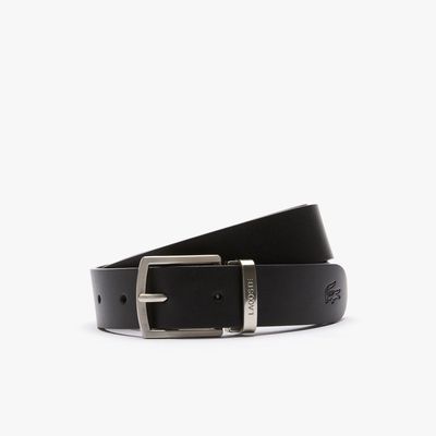 Lacoste Coffret cadeau ceinture réversible en cuir 2 boucles Taille cm Noir Marron