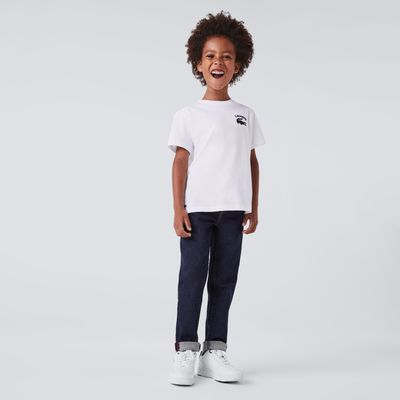T-shirt garçon Lacoste avec imprimé en jersey de coton Taille ans Blanc