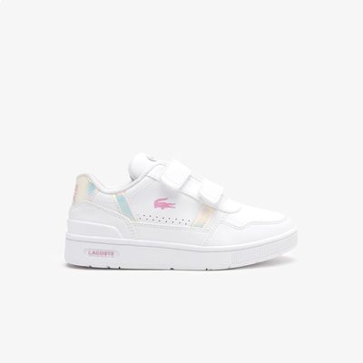 Lacoste Sneakers T-Clip enfant en synthétique avec détail au talon Taille Blanc