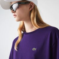 Lacoste T-shirt à col rond en coton premium Taille Violet