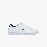 Lacoste Sneakers Carnaby Evo homme en cuir et synthétique Taille Blanc/marine/rouge