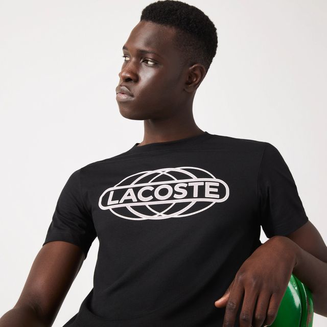 T-shirt homme Lacoste Sport en jersey biologique Taille Noir