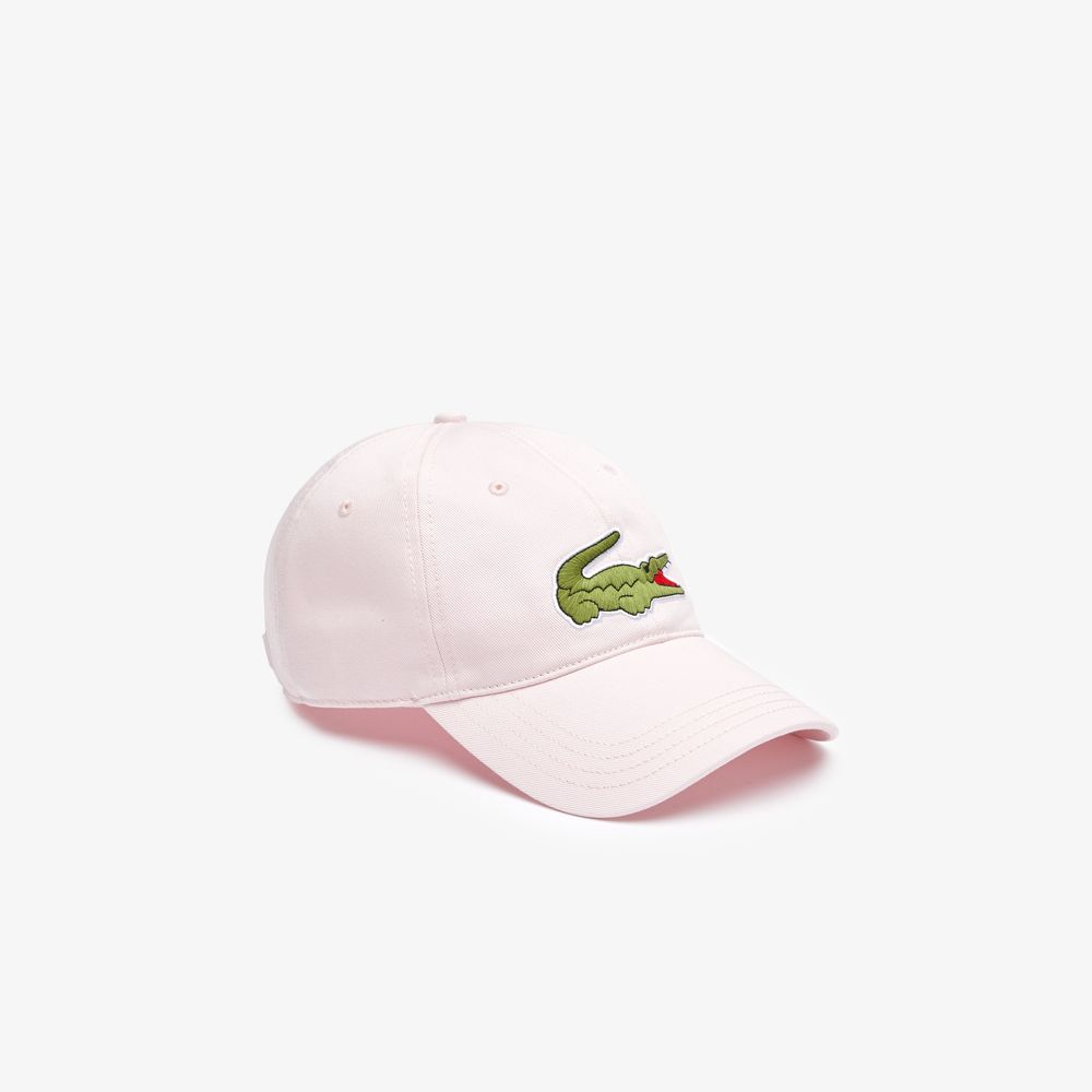 Casquette unisexe ajustable Lacoste en twill de coton biologique Taille Taille unique Rose Pale