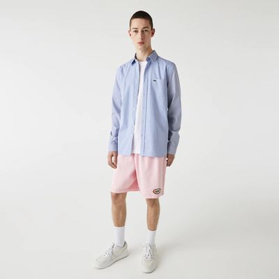 Lacoste Chemise slim fit Héritage en coton premium à carreaux et rayures Taille Blanc/bleu/bleu Marine