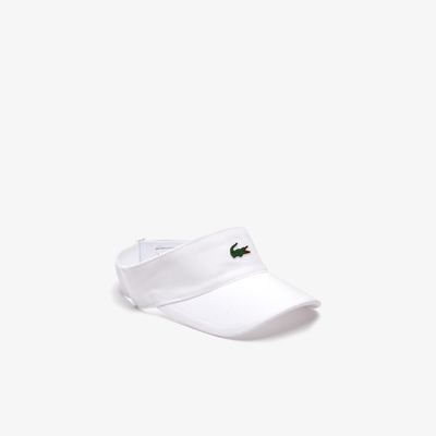 Visière Lacoste Sport en piqué et molleton unis Taille Taille unique Blanc