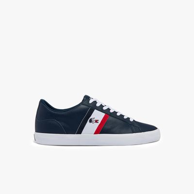 Lacoste Sneakers Lerond homme tricolores en cuir Taille Marine/blanc