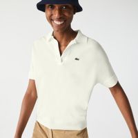 Polo Lacoste relax fit en piqué fluide Taille Blanc