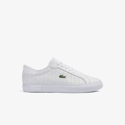 Sneakers Powercourt homme Lacoste en cuir Taille Blanc