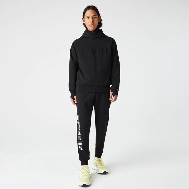 Pantalon de survêtement homme Lacoste avec imprimé réfléchissant Taille Noir