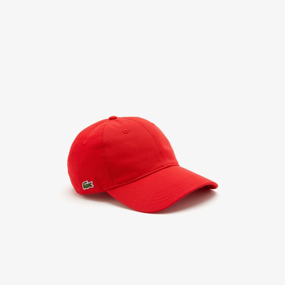 Casquette unisexe Lacoste en twill de coton biologique Taille Taille unique Rouge