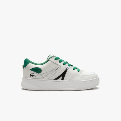 Sneakers L005 homme Lacoste en cuir avec détail coloré Taille Blanc/vert