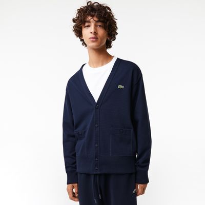 Cardigan homme Lacoste avec poches sur le devant Taille Bleu Marine