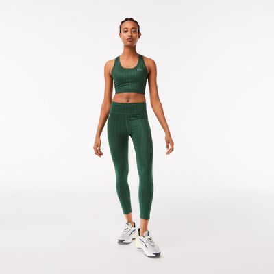 Legging femme Lacoste Sport taille haute avec imprimé all-over Taille Vert