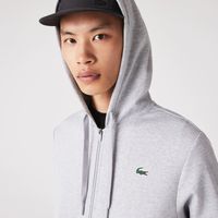 Sweatshirt à capuche Lacoste Sport avec empiècements en mesh Taille Gris Chiné/gris Clair