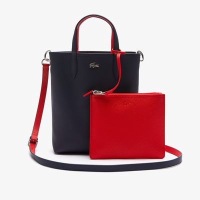 Lacoste Sac cabas réversible Anna en toile enduite Taille Taille unique Marine 166 Rouge 240