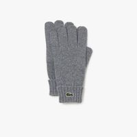 Gants unisexes Lacoste en jersey de laine Taille Gris Chine