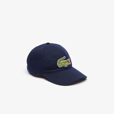 Casquette unisexe ajustable Lacoste en twill de coton biologique Taille Taille unique Bleu Marine