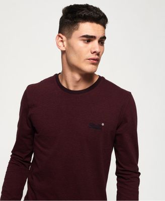 Superdry - Haut texturÃ© jacquard Ã  manches longues Orange Label Tops pour Homme
