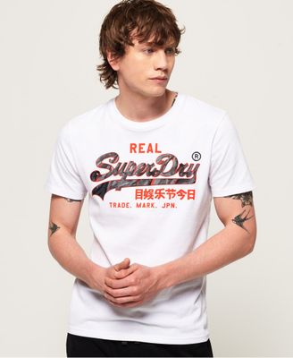 Superdry - T-shirt semi-Ã©pais camouflage Ã  logo Vintage T-shirts pour Homme