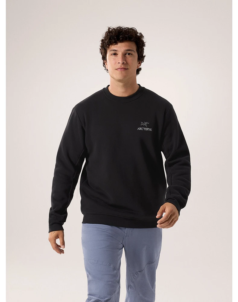 Emblem Fleece Crew Neck Pullover Men's