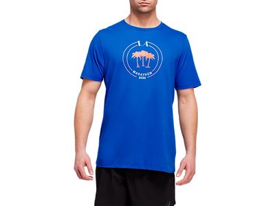 MEN'S LA MARATHON SHORT SLEEVE, Asics Blue, T-Shirts & Tops