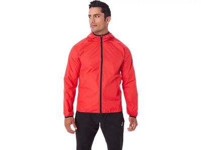 Men's M PACKABLE JACKET | Electric Red/Black Outerwear ASICS