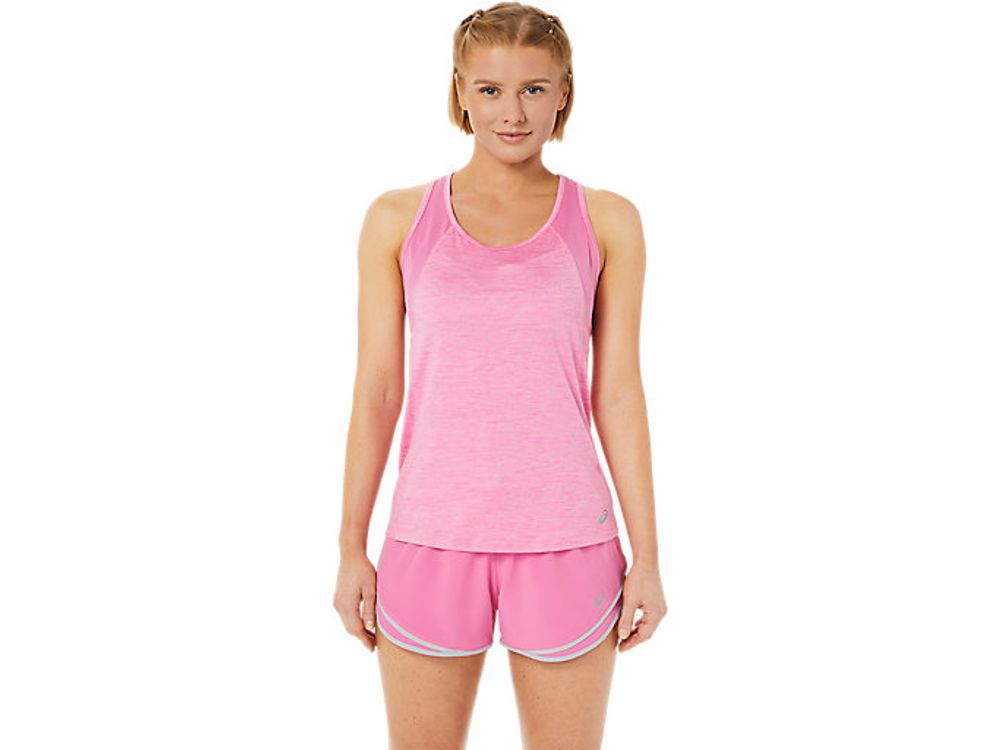 WOMEN'S STRAPPY TANK, Dragon Fruit Spacedye, Sleeveless Shirts