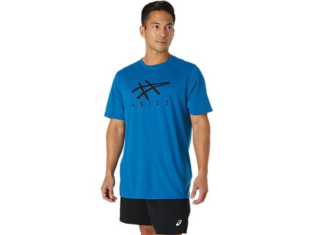 MEN'S LA MARATHON SHORT SLEEVE, Asics Blue, T-Shirts & Tops