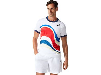 Men's MATCH M GPX TEE GM | Brilliant White Short Sleeve Shirts ASICS