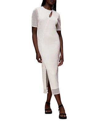 Keyhole Sequin Midi Dress