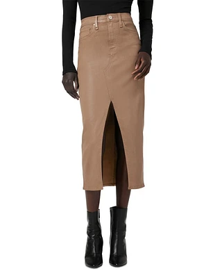 Reconstructed Denim Midi Skirt