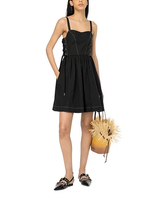 Amazonia Lace Up Mini Dress