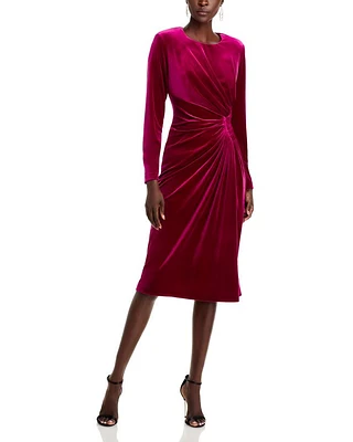 Tuck Velvet Dress