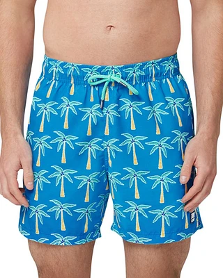 Printed Drawstring 6" Swim Trunks